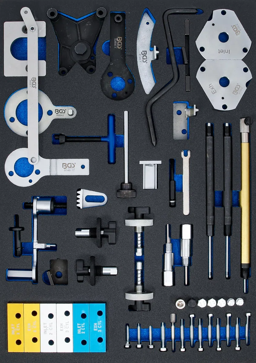BGS 4137 | Insert de servante d’Atelier 3/3: Coffret de Calage | pour Fiat, Alfa, Lancia, Opel, Suzuki, Ford
