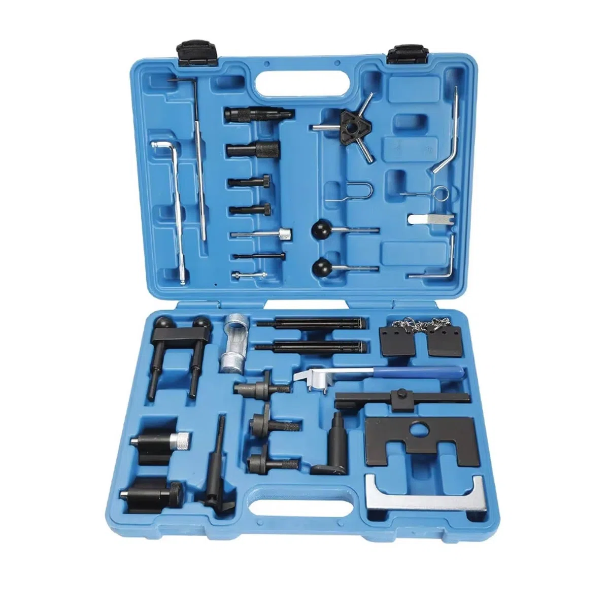 Kit D'outils De Calage De Distribution Compatible avec 1,2 L 1,4 L 1,6 L 1,9 L 2,0 L 2,5 L 3,3 L V6 V8 TDI 3 Cylindres Outil Blocage Vilebrequin