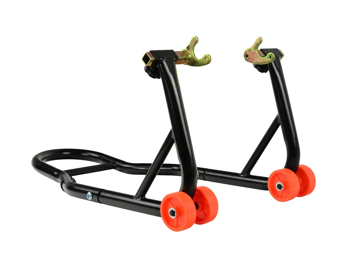 Set de Supports de Moto - Béquille d'Atelier, Pieds de Montage, Supports pour Roue Avant et Arrière - Capacité 270kg