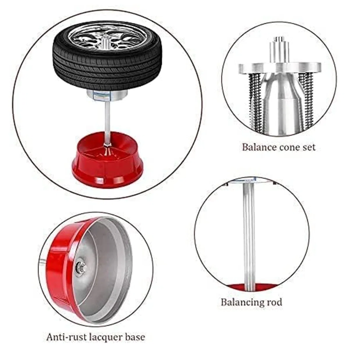 Outil de changement d'équilibrage de pneus pour voiture, camion, moto - Équilibreur de roue portable à bulles - Outil de changement de pneu pour un équilibrage facile des roues