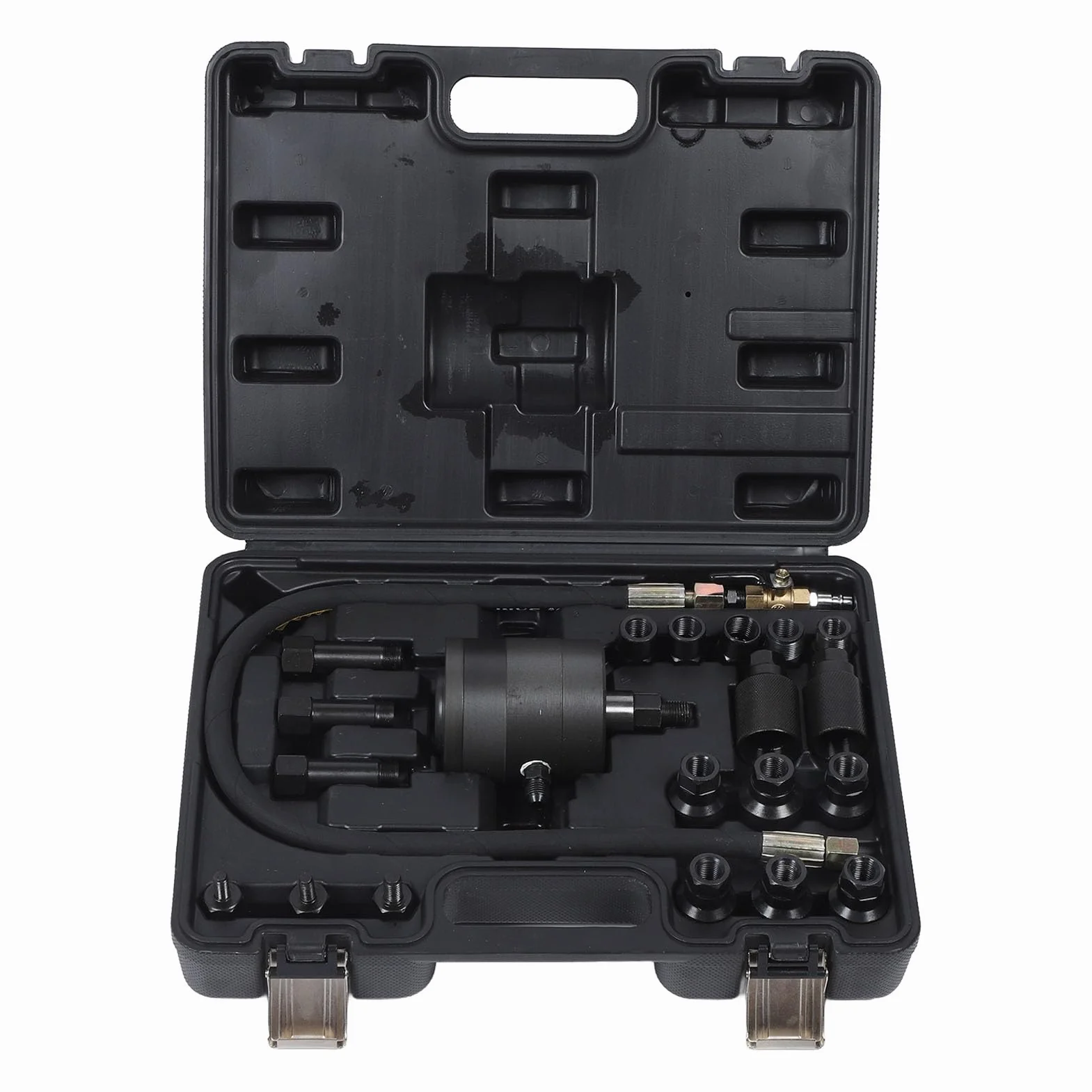 Kit d'outils d'extraction d'injecteur 21 pièces, ensemble d'extracteur d'injecteur pneumatique en métal robuste avec 21 adaptateurs, outil de suppression de rouille pour
