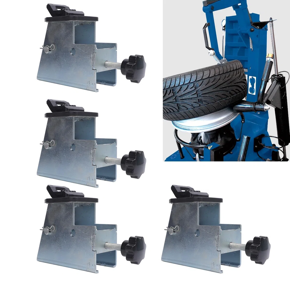 Srliya Améliorez l'efficacité et la durabilité avec Ce 4 pc. Adaptateur de Changement de Pneu de Moto pour Les Voitures, VTT, Vélos de saleté. pour Les Machines à Changement de Pneus
