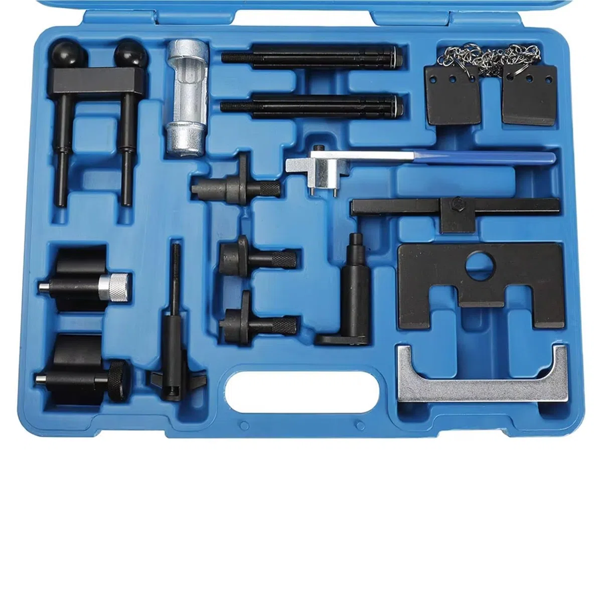Kit D'outils De Calage De Distribution Compatible avec 1,2 L 1,4 L 1,6 L 1,9 L 2,0 L 2,5 L 3,3 L V6 V8 TDI 3 Cylindres Outil Blocage Vilebrequin