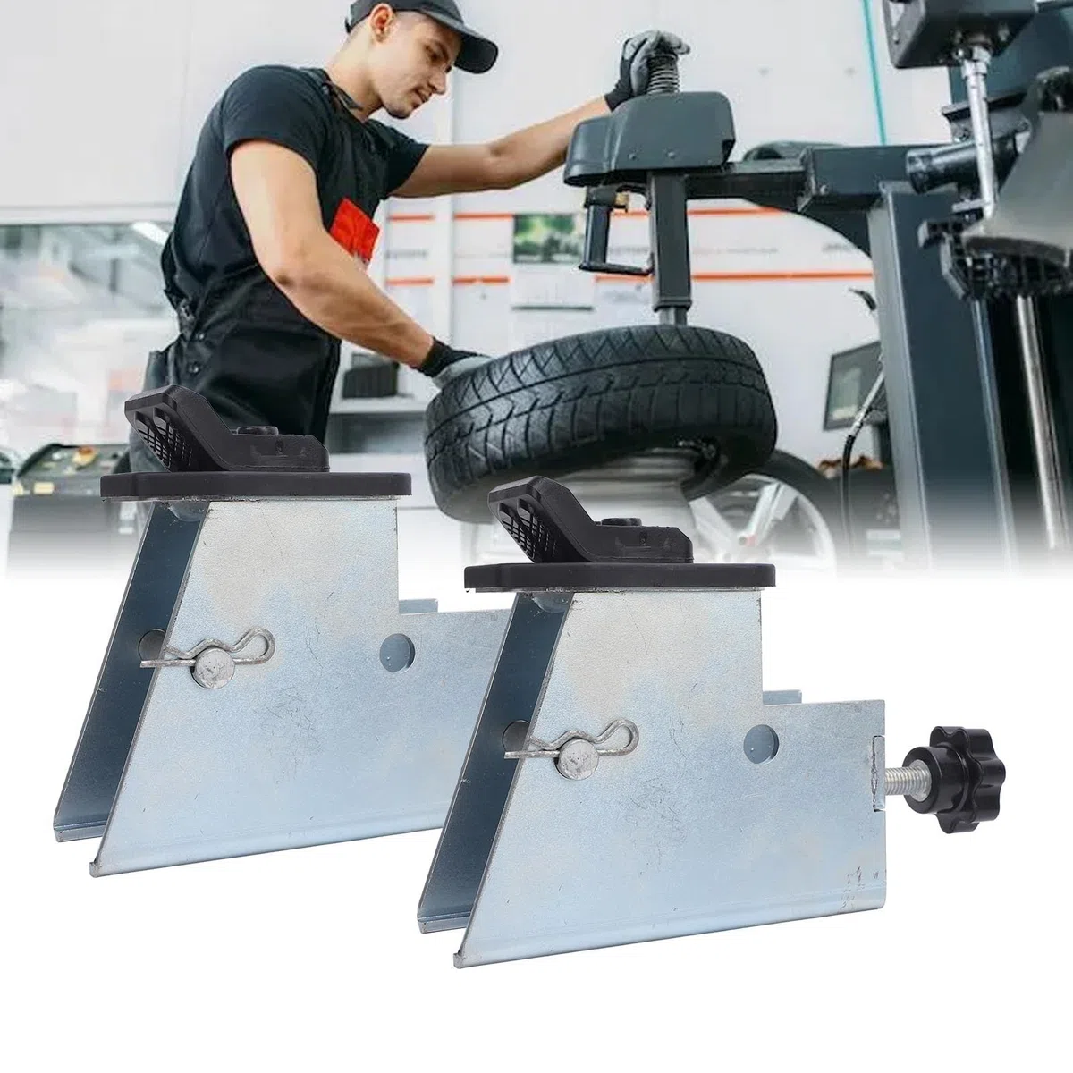 Srliya Améliorez l'efficacité et la durabilité avec Ce 4 pc. Adaptateur de Changement de Pneu de Moto pour Les Voitures, VTT, Vélos de saleté. pour Les Machines à Changement de Pneus