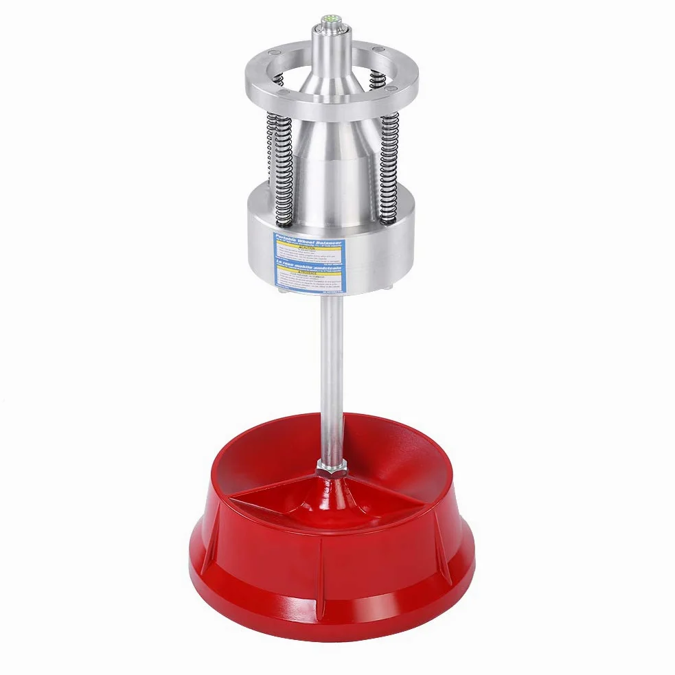 Naroote Équilibreur de Roue Portable, équilibreur de Pneu Robuste avec Niveau œil de Taureau pour la Plupart des Voitures et Camions Légers
