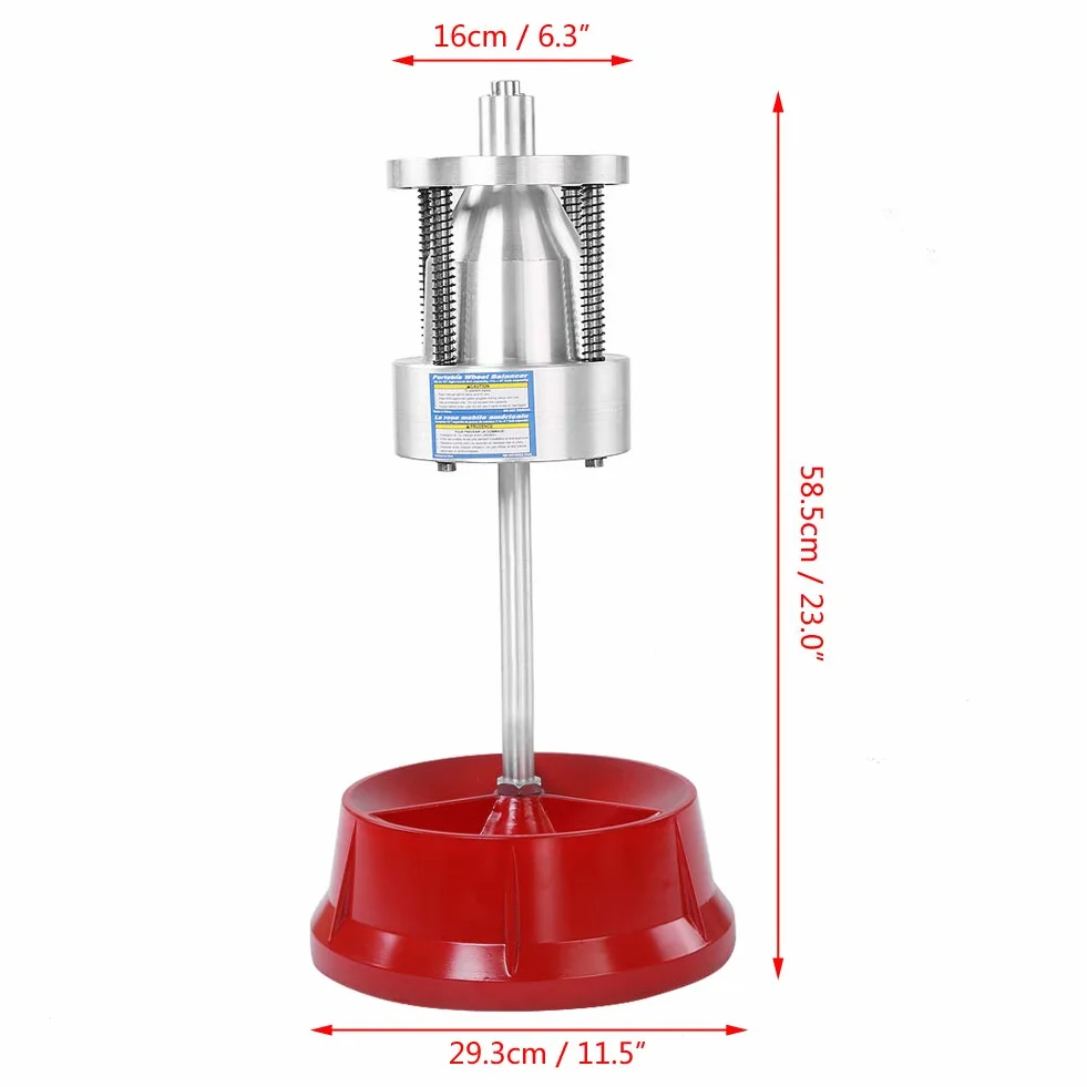Naroote Équilibreur de Roue Portable, équilibreur de Pneu Robuste avec Niveau œil de Taureau pour la Plupart des Voitures et Camions Légers