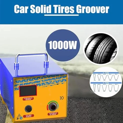 Machine à rainurer électrique robuste pour rechaper et approfondir les motifs de bande de roulement sur pneus tout-terrain