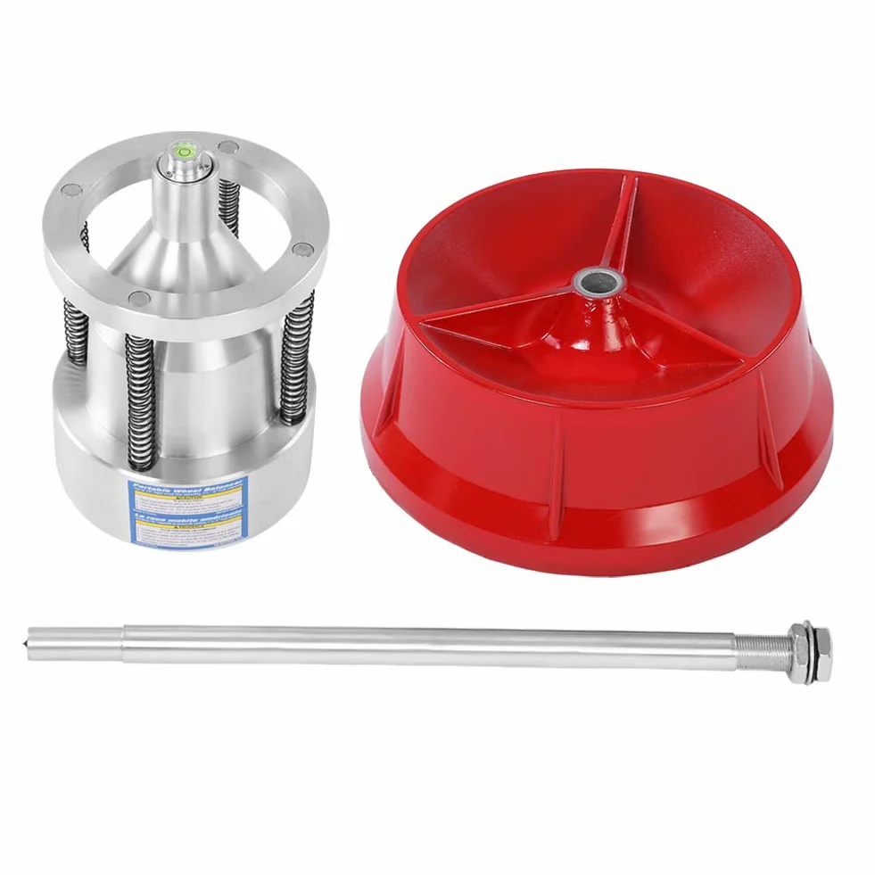 Greensen Équilibreur de Roues Portable, Balancer de Pneus Carruques Voitures avec équilibre Pneu Bord à Bascule au Niveau Bulles, fabriqué à Partir d'aluminium et Fer Haut Niveau pour Une stabilité